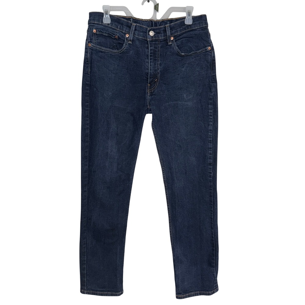 Levis 514 Straight Fit Jeans Dark Wash Denim Blue W34 L32 Mens